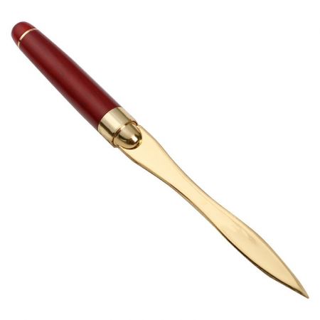 Metal Promotional Letter Opener with Wood Handle