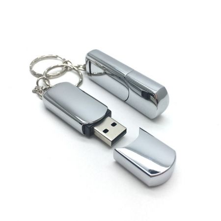 Custom Metal USB Flash Drive with Cap Branded Swag Giveaways