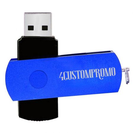 360 Rotate Slim Metal Custom USB Flash Drive Promotional Imprinted Giveaways