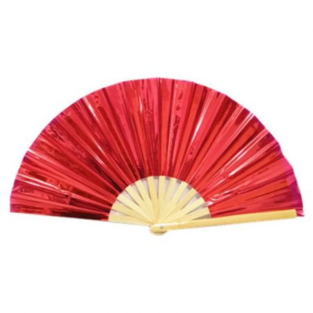 Large Size PVC-Bamboo Custom Folding Hand Fan