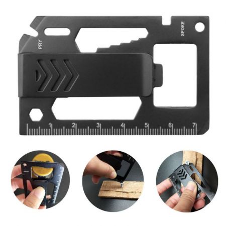 9-in-1 Custom Multitool Card with Money Clip