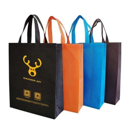 Non-Woven Promotional Shopping Tote Bag - 10"w x 13.75"h x 4"d