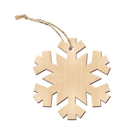 Promotional Wood Snowflake Christmas Ornament