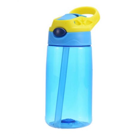 Portable Custom Sports Water Bottle with Flip Straw Lid - 16 oz.