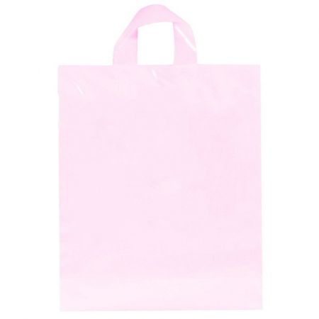 Soft Loop Handle Reusable Custom Plastic Bag - 10"w x 14"h