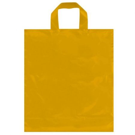 Reusable Promotional Plastic Bags With Soft Handle - 14"w x 17.5"h