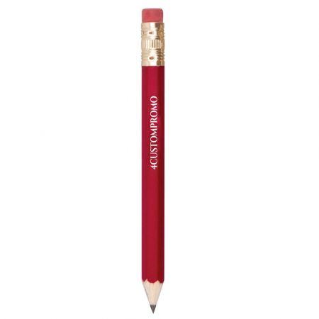 Promotional Custom Hex Wooden Logo Imprinted Golf Pencil with Eraser