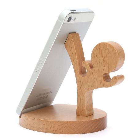 Wooden Kung Fu Kid Custom Phone Stand