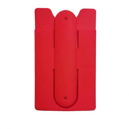 Silicone Imprinted Phone Stand with Wallets