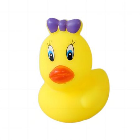 Customized Rubber Duck with Purple Bow Tie - 2.4" x 1.8" x 1.6"