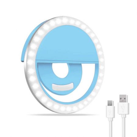 USB Rechargeable Phone Clip-on Selfie Ring Light