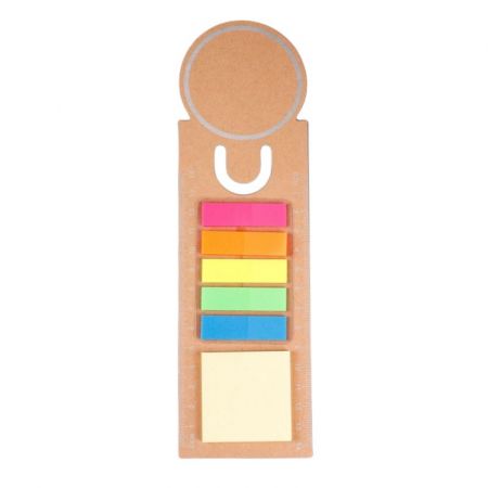 Imprinted Sticky Pad & Flag Ruler Bookmark Set
