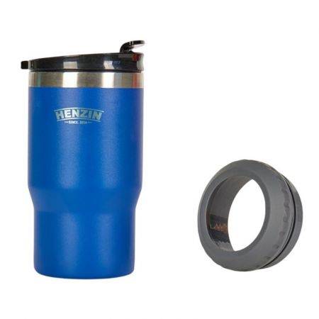 Double Lid 3-in-1 Custom Insulated Tumbler - 14 oz.