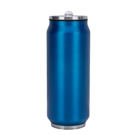 Promotional Vacuum Stainless Steel Custom Straw Can - 17 oz.