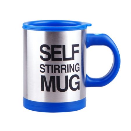Automatic Self Stirring Coffee Mixer Logo Travel Mug - 12 oz.