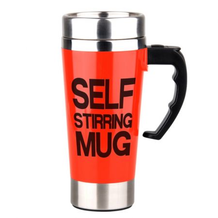 Automatic Self Stirring Double Wall Custom Coffee Mug - 15 oz.