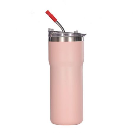 20 oz. Stainless Steel Vacuum Tumbler with Straw