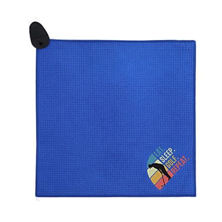 Waffle Logo Golf Towel with Magnet - 16" x 16"