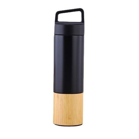 18 oz. Bamboo Wrapped Insulated Water Bottle with Handle