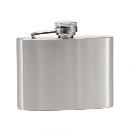 Shorty Stainless Steel Custom Promotional Hip Flask - 4 oz.