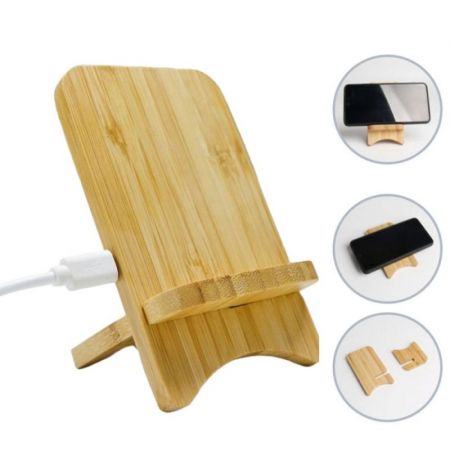 15W Bamboo Custom Wireless Charger Stand