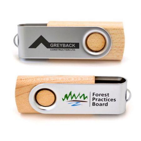 Custom Twister Wooden USB Flash Drive Personalized Corporate Gifts