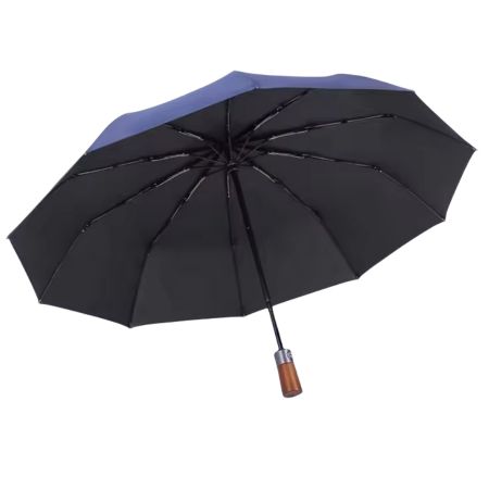41" Custom Thicken Automatic Umbrella with Wooden Handle