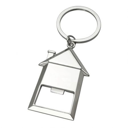 House Shaped Custom Key Ring with Bottle Openers