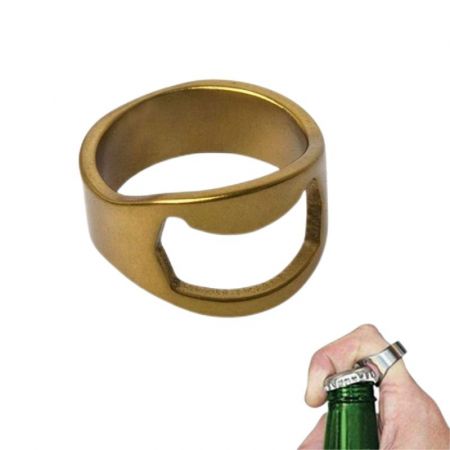 Stainless Steel Finger Ring Logo Bottle Opener