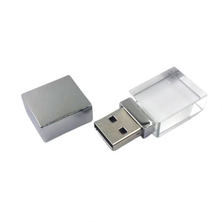 Custom LED Light Mini Crystal USB Flash Drive