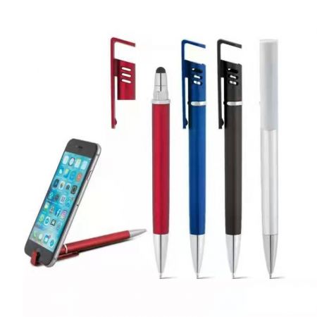 Custom 3-in-1 Stylus Pen with Phone Stand and Logo