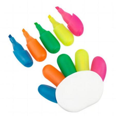 Custom Promotional Helping Hand Logo Imprinted Highlighters