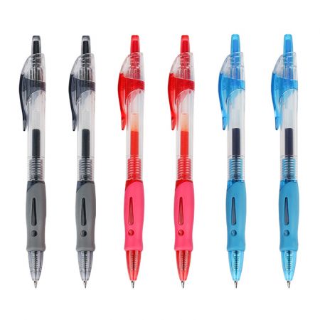 Custom Promotional Translucent Gel Pen with Rubber Grip
