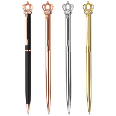 Diamond-IV Metal Custom Ballpoint Pen with Clip for Luxury Gifts