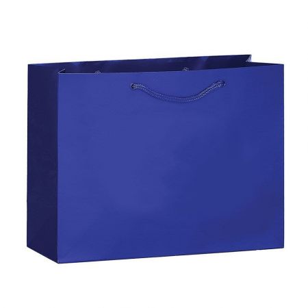 Foil Stamped Custom Gloss Laminated Promotional Euro Tote Paper Bags - 17"w x 12.5"h x 5.5"d