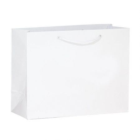 Promotional Euro Handle Custom Paper Shopping Bag - 17"w x 12.5"h x 5.5"d
