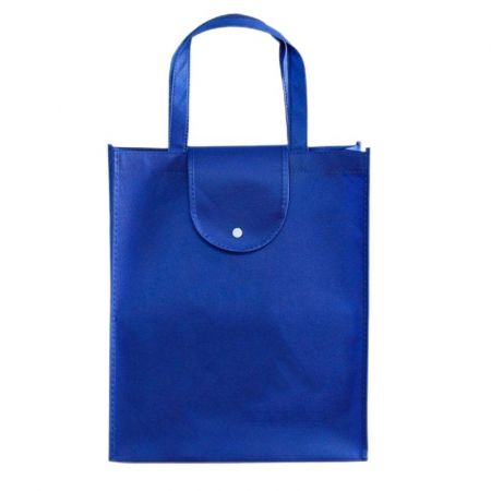 Reusable Folding Custom Grocery Bag - 10"w x 13.75"h x 3"d