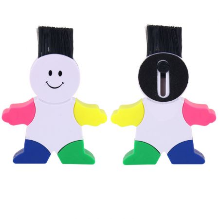 Logo Custom 6-in-1 Promotional Robot Highlighter with Duster & Wipe