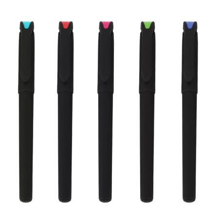 Promotional Custom Printed Black Sprayed Gel Pen