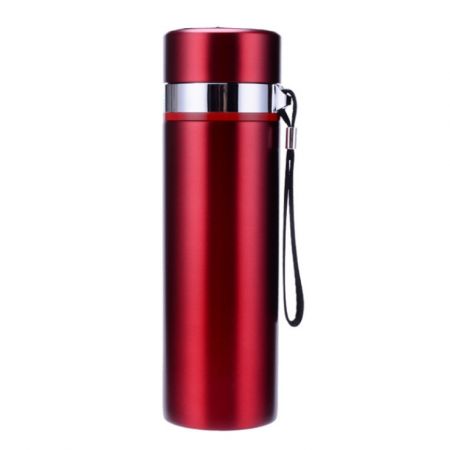 Stainless Steel Custom Insulated Bottle with Carry Strap - 15 oz.