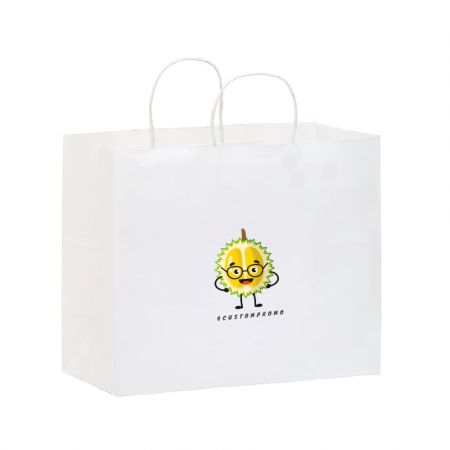 Promotional Full Color Custom Matte Finish Shopping Bag - 12.5" w x 4.5" gussets x 10.5" h